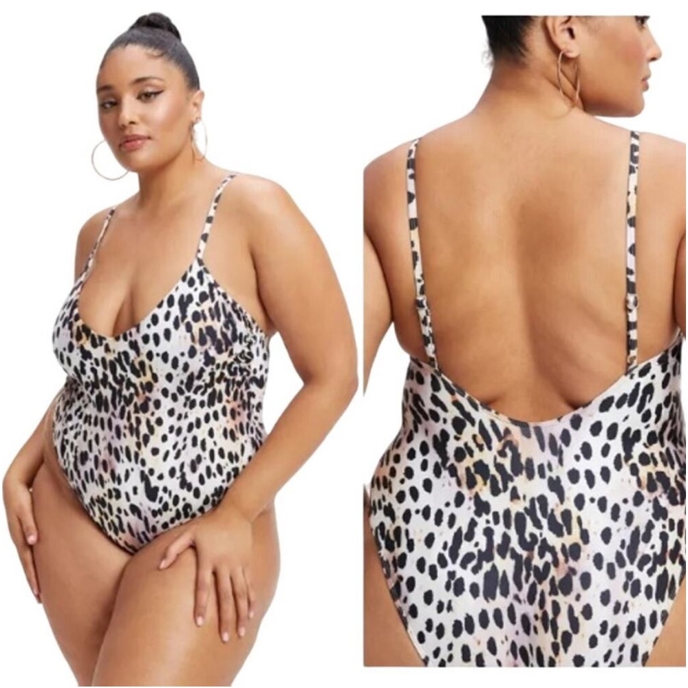 🆕 GOOD AMERICAN ONE PIECE IN ROSE CHEETAH